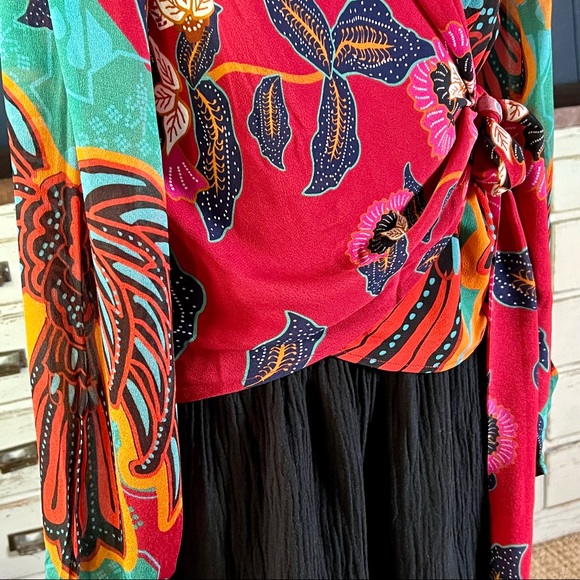 Anthropologie Conditions Apply Sleek Wrap Blouse Top SP - Picture 8 of 16